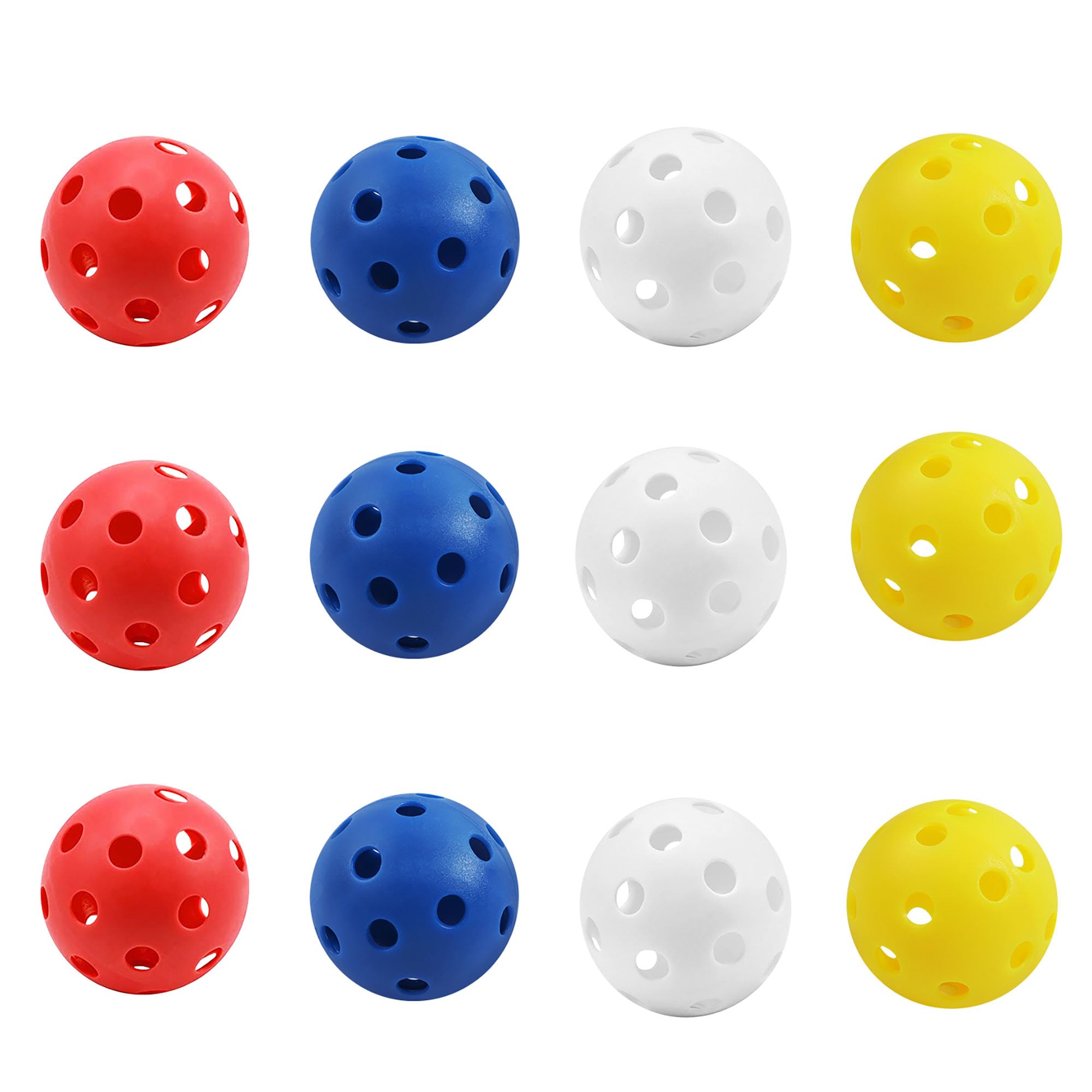 GSE Games & Sports Expert Golfbälle, Kunststoff, hohl, Airflow, 12 Stück / 50 Stück, gelb, 50 pack