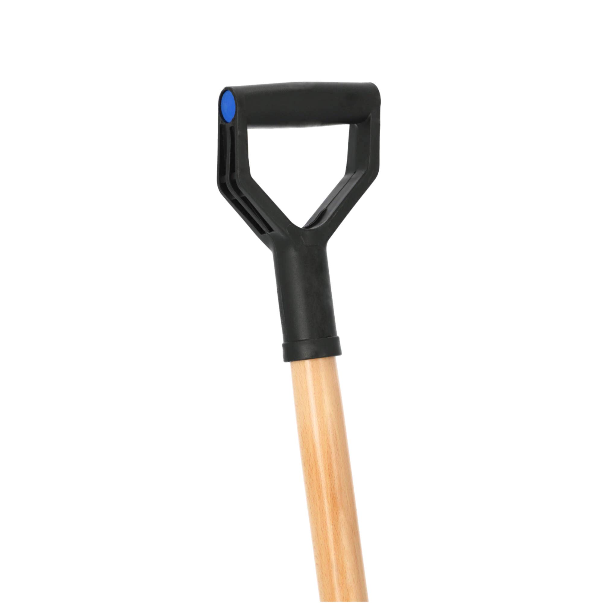 Spaziali di Kadax, pala da giardino con tacche, pala con mantello D, patate giardiniere per fossato, pala con un gambo fatto di legno, grave picche per giardino (rotondo)