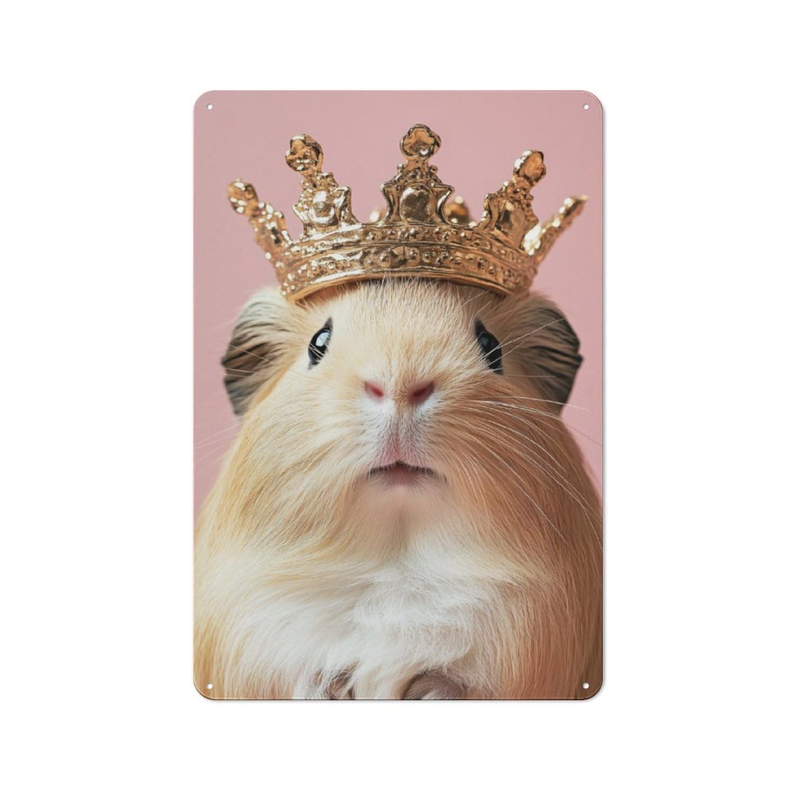 Guinea Pig King Industrial Metal Sign 30x20cm, Clean Industrial Loft Wall Plaque for Modern Home, Workshop, Office Or Cafe