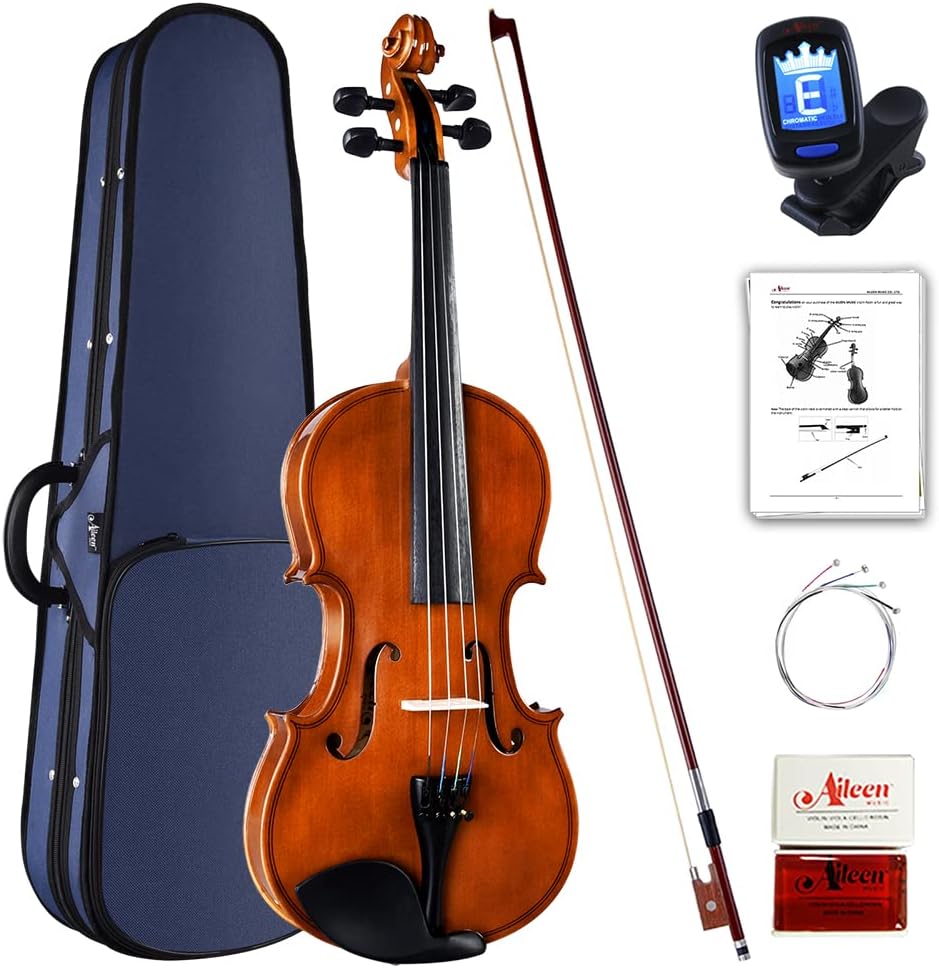 Aileen MUSIC 4/4 Children's Violin Beginner Violin Set with Instruction Manual