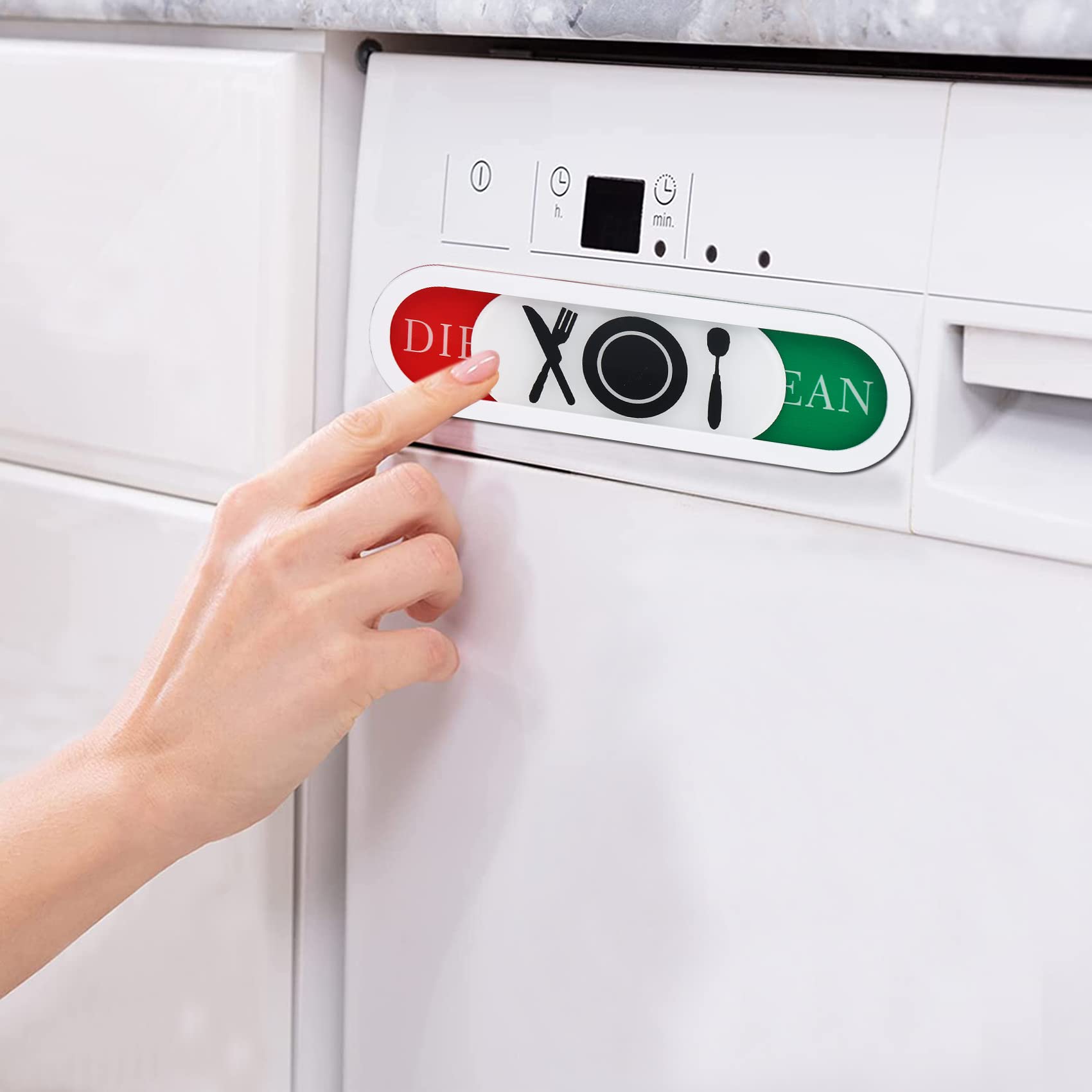 GALPADA Clean Dirty Magnet - Spülmaschinen Indikator Weiß Oval