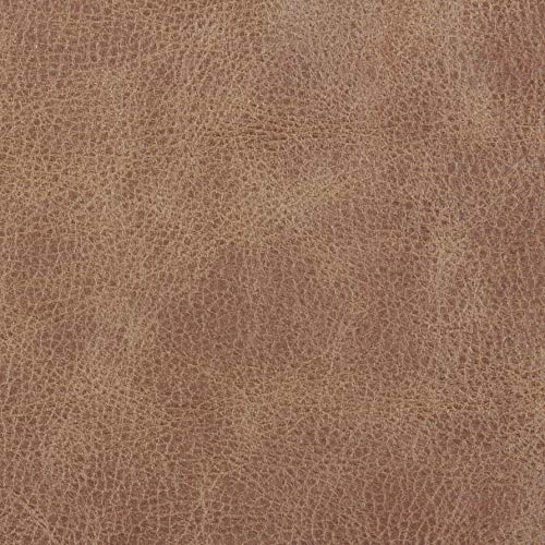 Image of Amazon Brand - Rivet Spear Mid-Century Modern Channel Tufted Leather Accent Chair with Wood Arms, 29.1 inchW, Cognac Brown