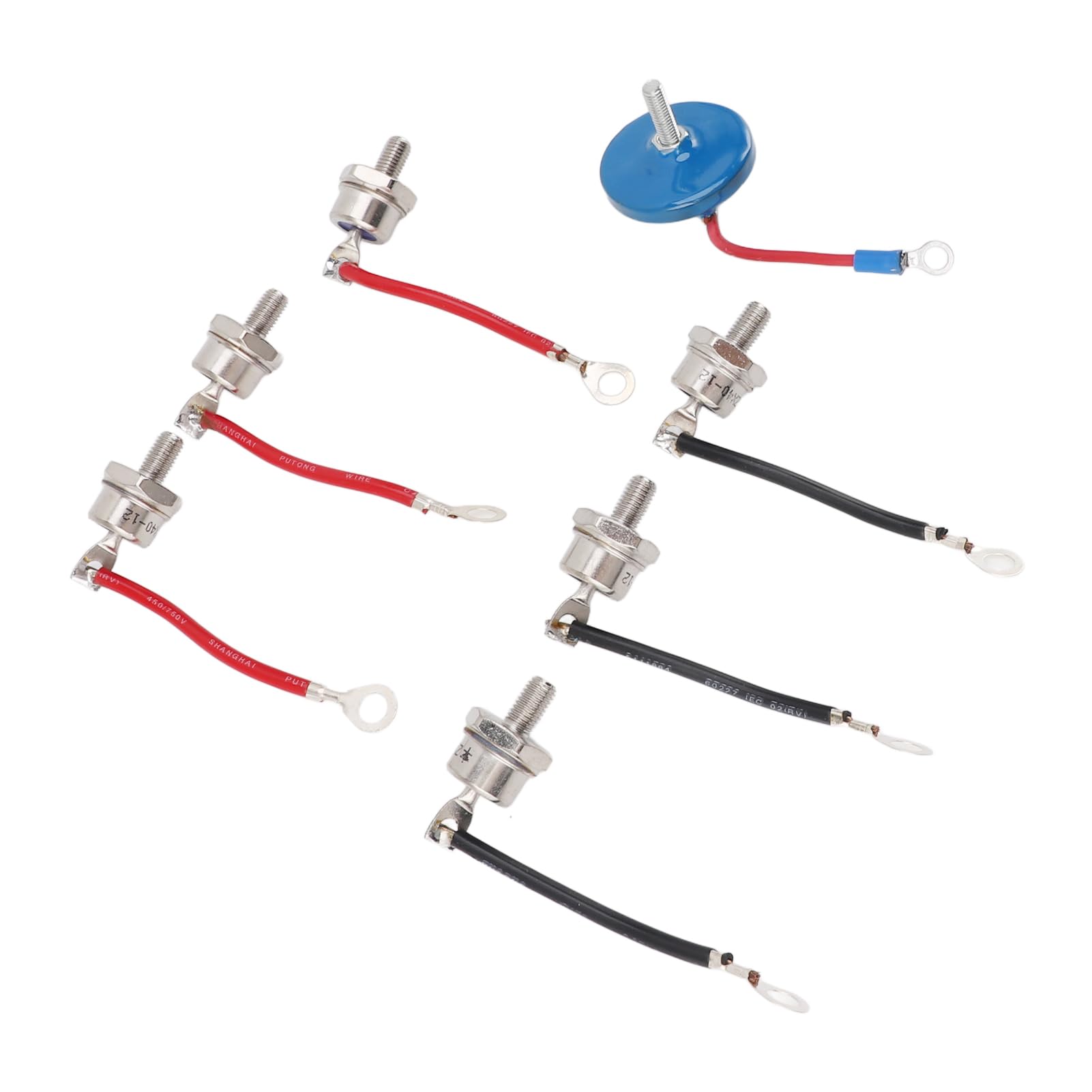 Kit de Diodo Rotativo Rectificador 8cm, 3 Positivos 3 Negativos