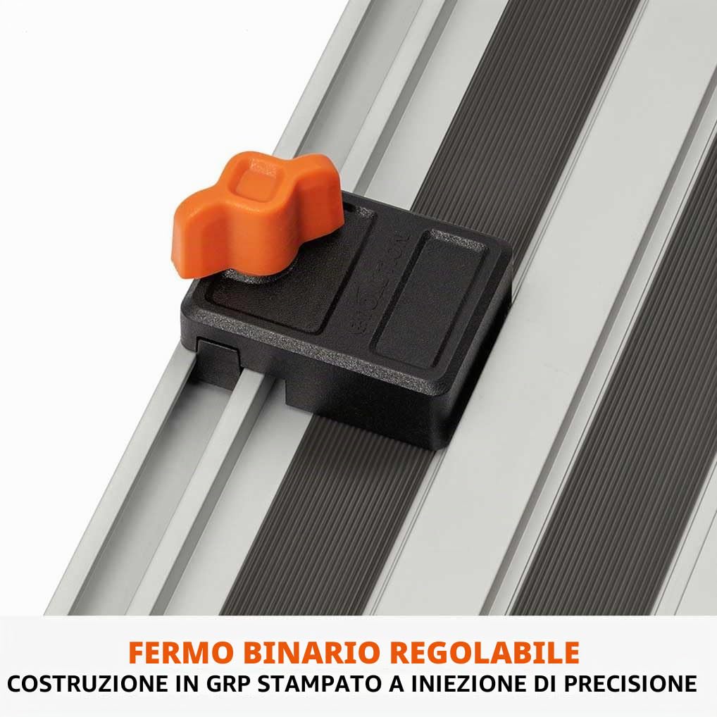 Evolution Power Tools Kit di accessori per binari, guide per sega circolare, kit di accessori: 1 x cavo e guida tubo, 1 x binario quadrato, 1 x arresto sega, 2 x strisce di taglio da 1,4 m