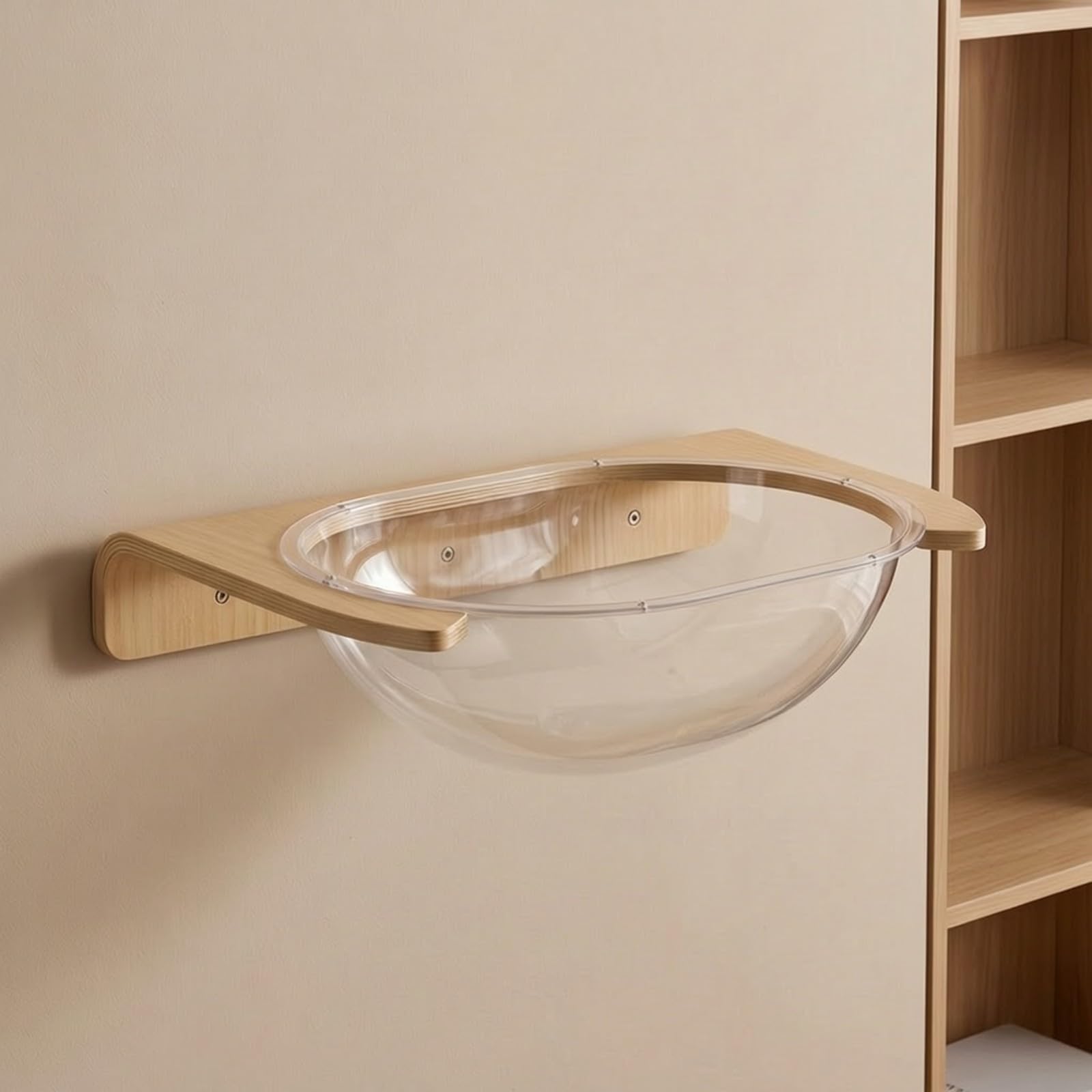 Harilla Repisa Pared para s Transparente, Estante para s con Cápla, Estable, Mueble, partamentos Pequeños, Negro