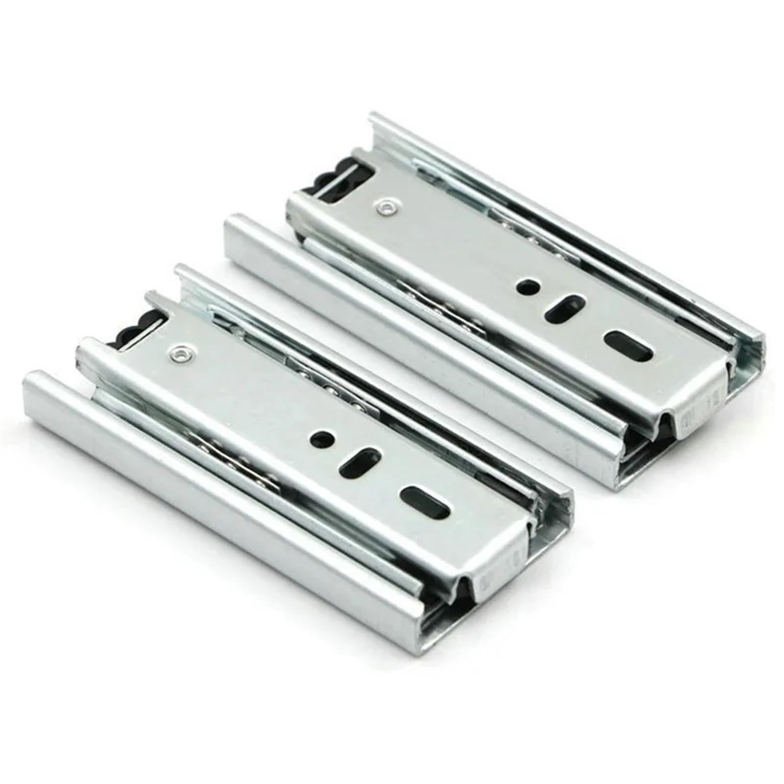 Oumifand Black 2Pcs Drawer Slides 4/6/8 Inch,Furniture Hardware Cabinets Rails,3 Sections Removed Rail Track For Drawers Mini Slide(,8 Inch 20Cm)