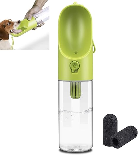 Amazon Co Jp Petoom ペット給水器 携帯用水飲み お散歩 猫 犬給水器 ペットボトル 水漏れ防止 交換用活性炭フィルター付き 旅行 ランニング アウトドア 400ml グリーン Diy 工具 ガーデン