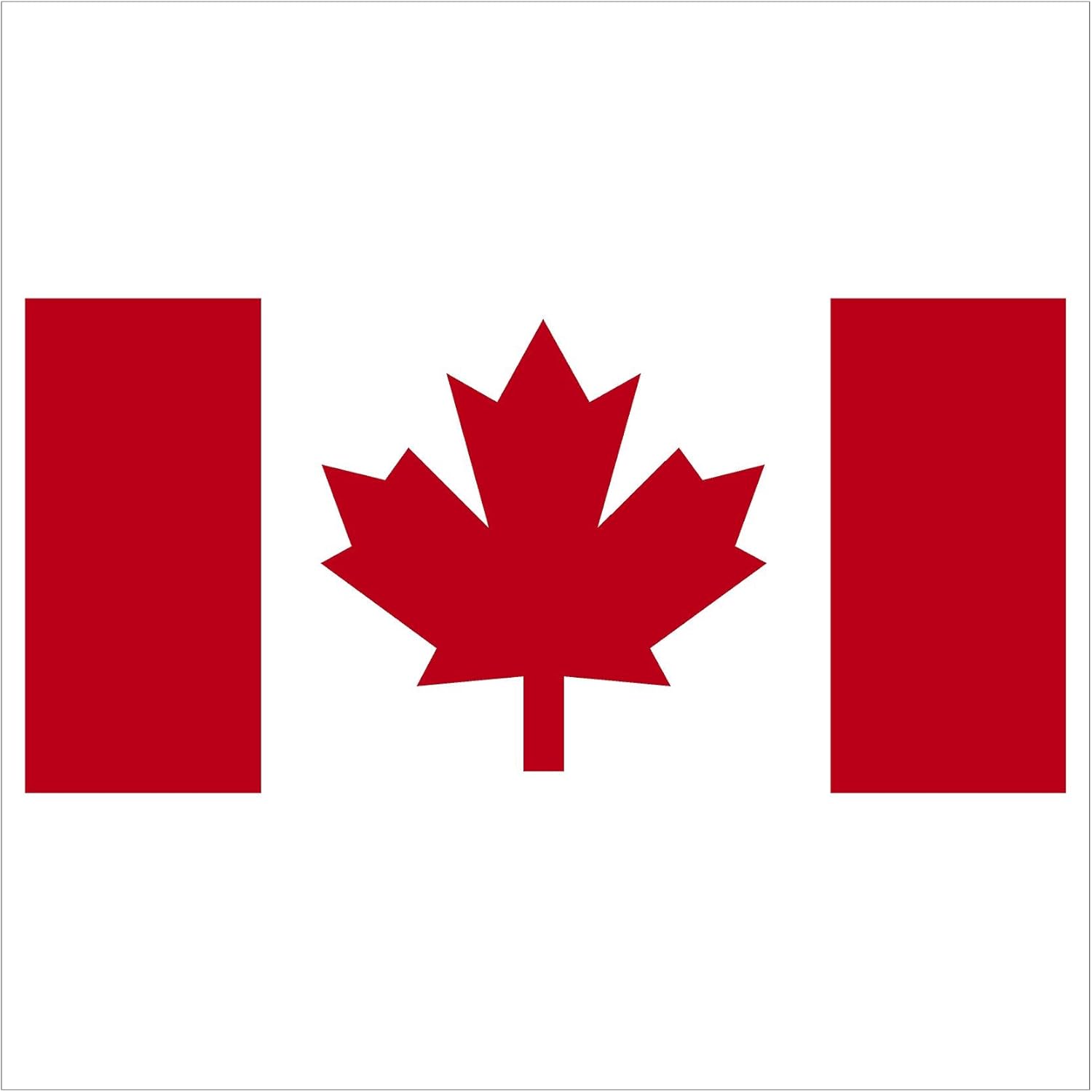 Canadian Flag Decal Sticker Size2.0 x 4.1 inches ColorRed Automotive