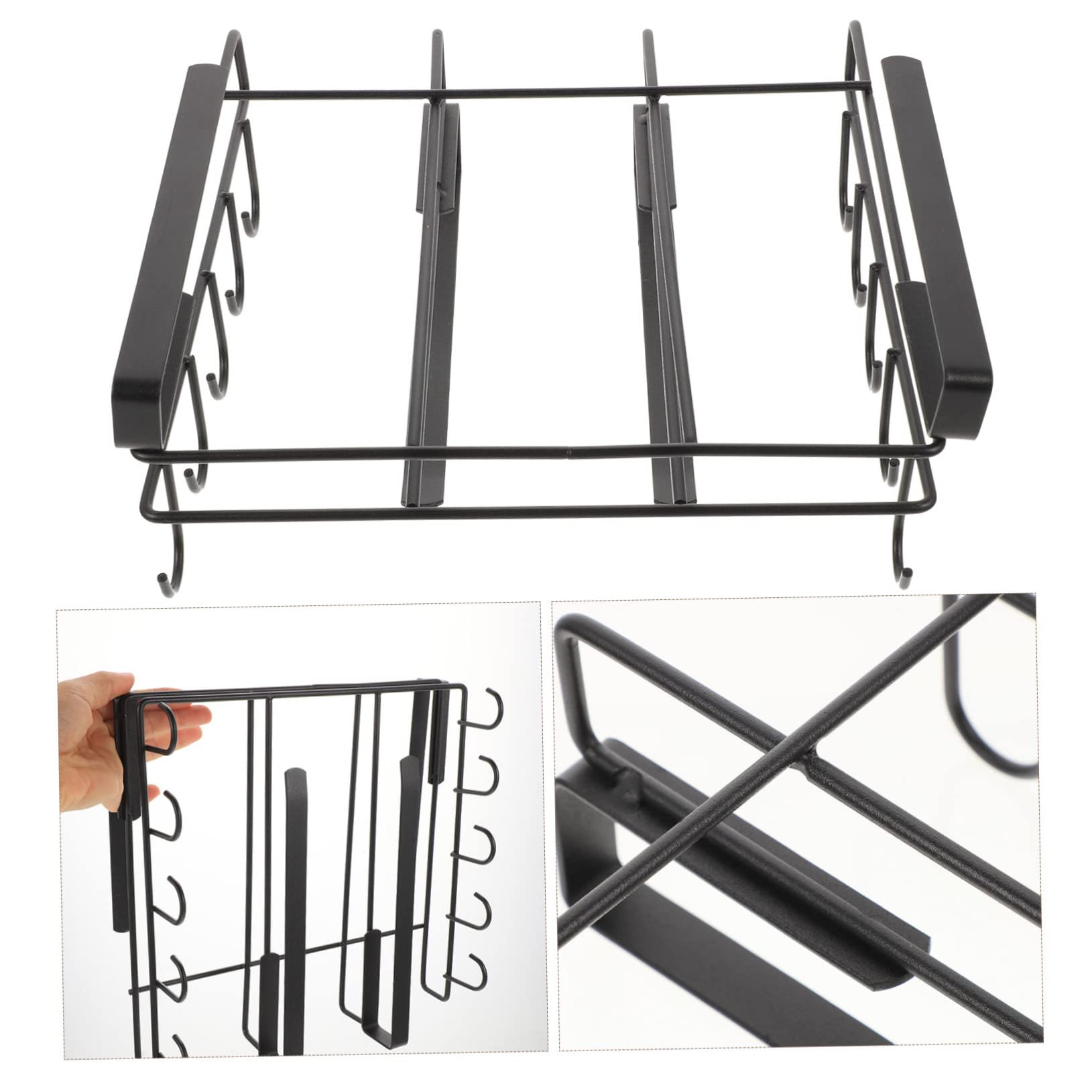 Garneck Mensola Portaoggetti da Cucina in Acciaio al Antiscivolo e Facile da Pulire Design Semplice e Angoli Arrotondati per Riporre Coperchi di e Tazze