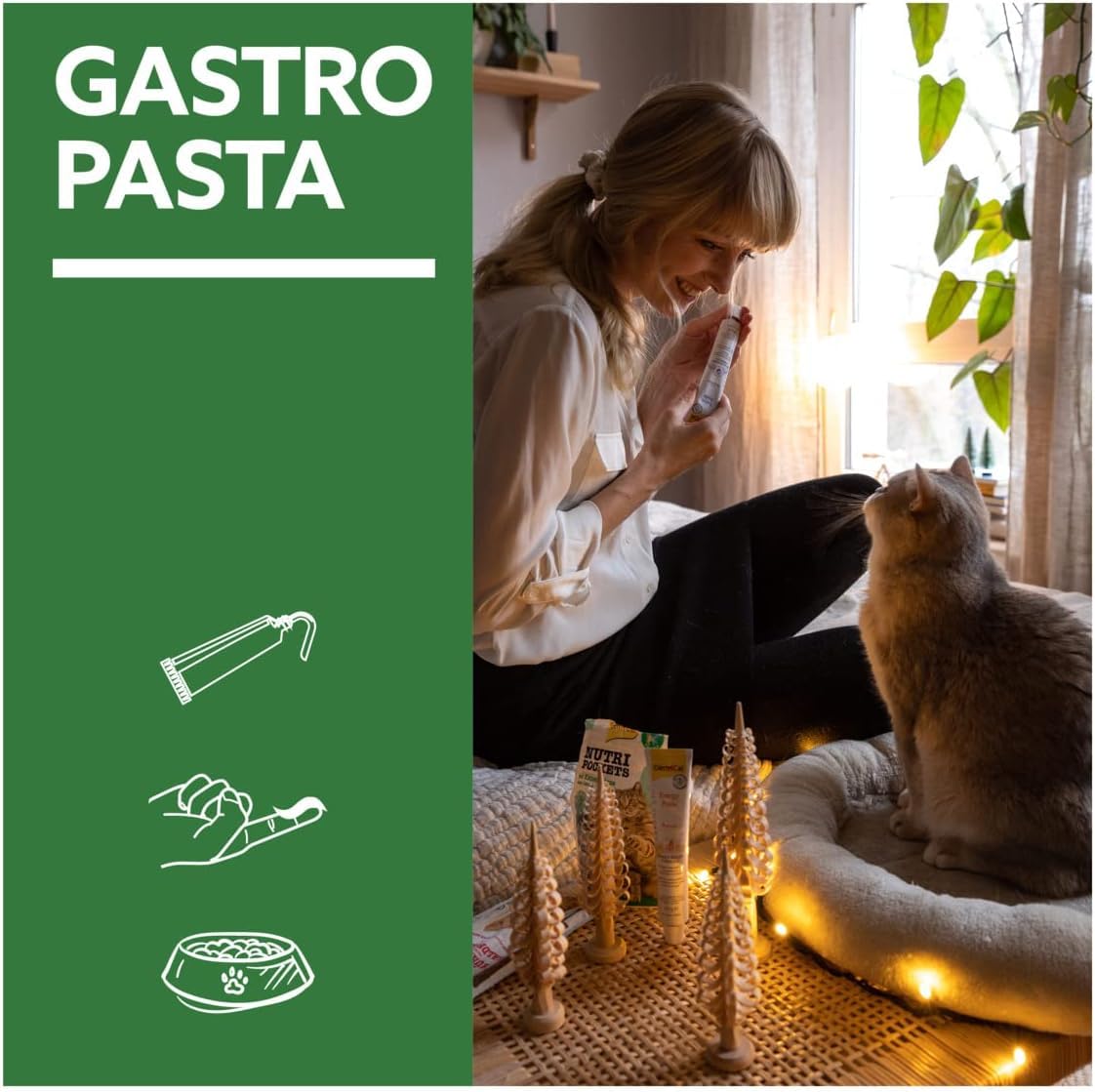 GimCat EXPERT LINE Gastro Intestinal, Pasta funcional para gatos - Protección del sistema digestivo, favorece la salud intestinal, tiene un efecto prebiótico - 1 tubo (1 x 50 g)