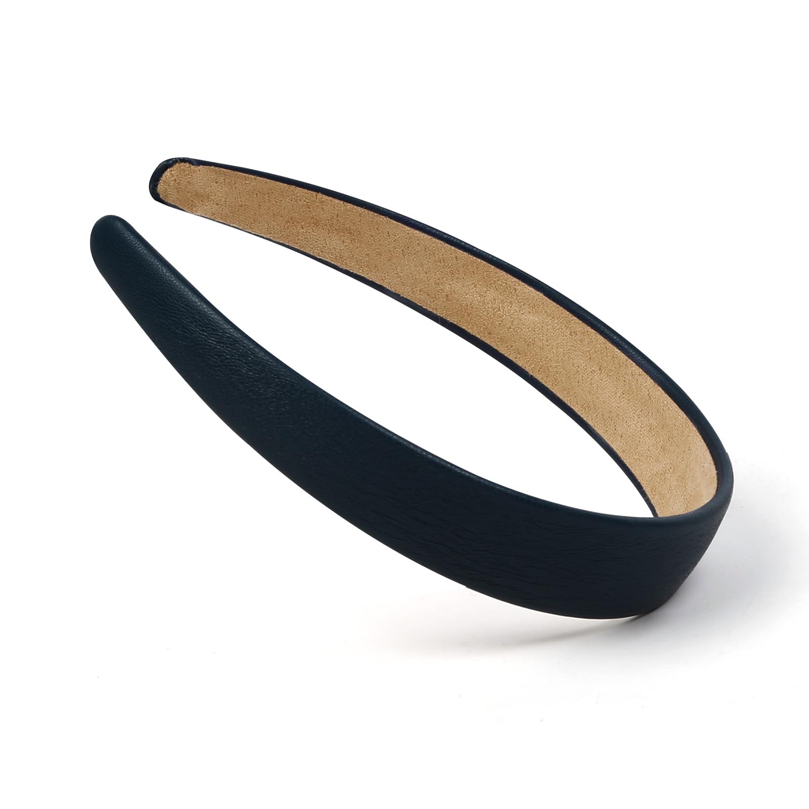 Tod’s Golden/Brown/Blue Logo Silk Leather Headband Embossed Leather Cruz Headband -- Brown Croc – Jennifer Behr LLC main image 4