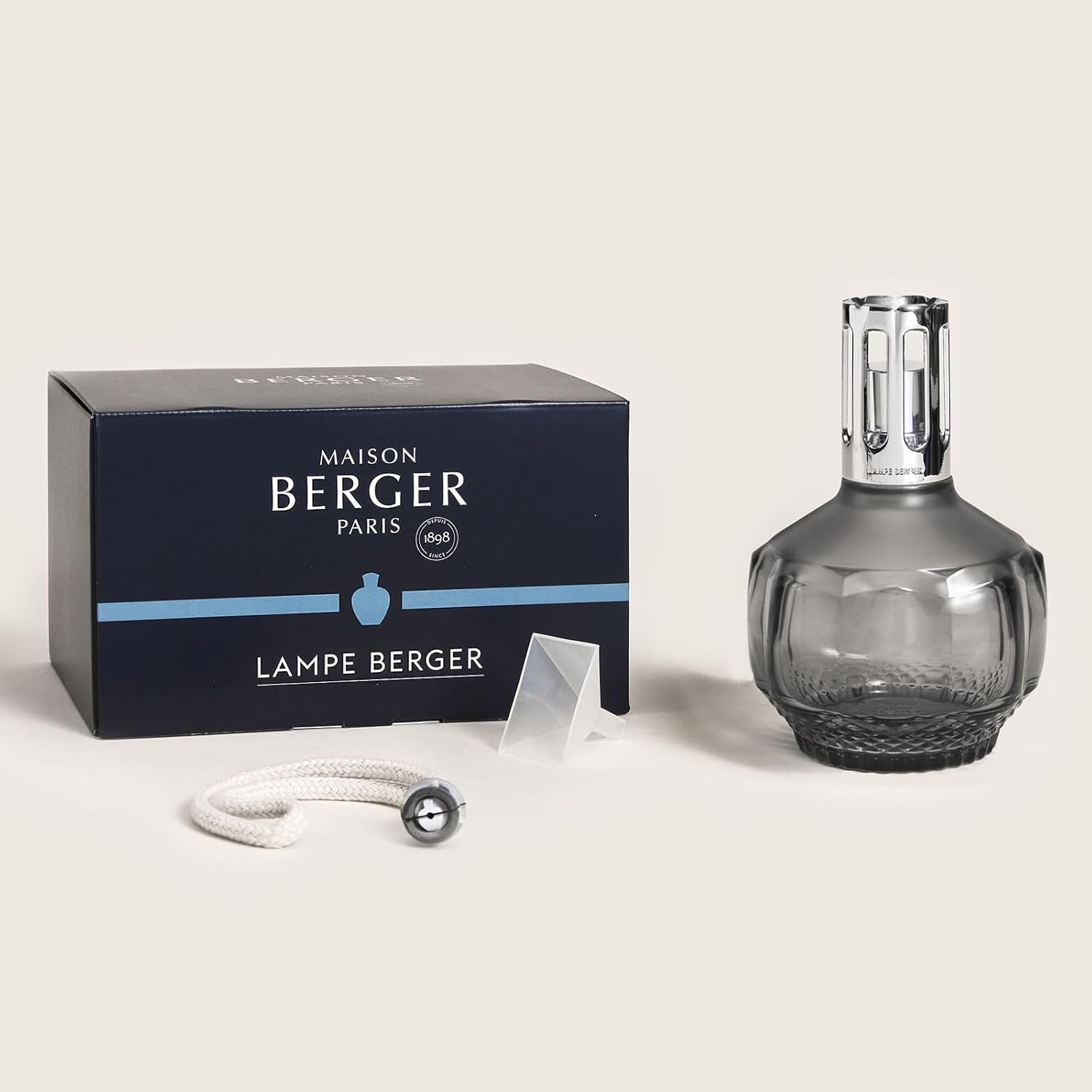 MAISON BERGER - Lampe Berger Fragrance Lamp Diffuser - Model Molecule - Air Freshener - 7.3 inches (Grey) - Catalytic Odor Eliminator for Home, Kitchen, Bathroom - Luxury Scented Oils not Included