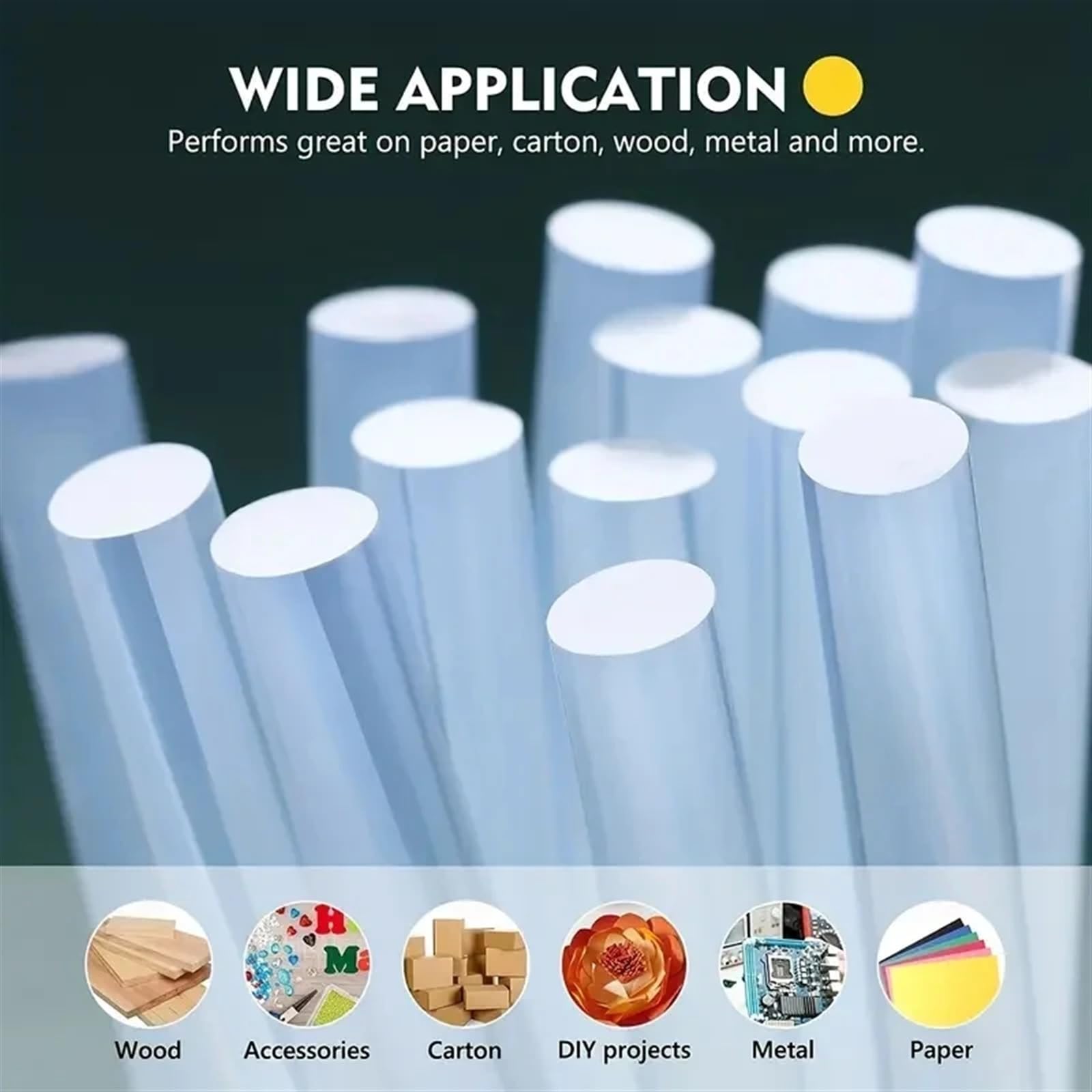 7/11mm *100mm 50 pezzi Stick di colla a caldo Stick di colla di piccole dimensioni Adatti for utensili a caldo Fai da te Artigianato Decorazione della casa Riparazione(7mmX100mm)