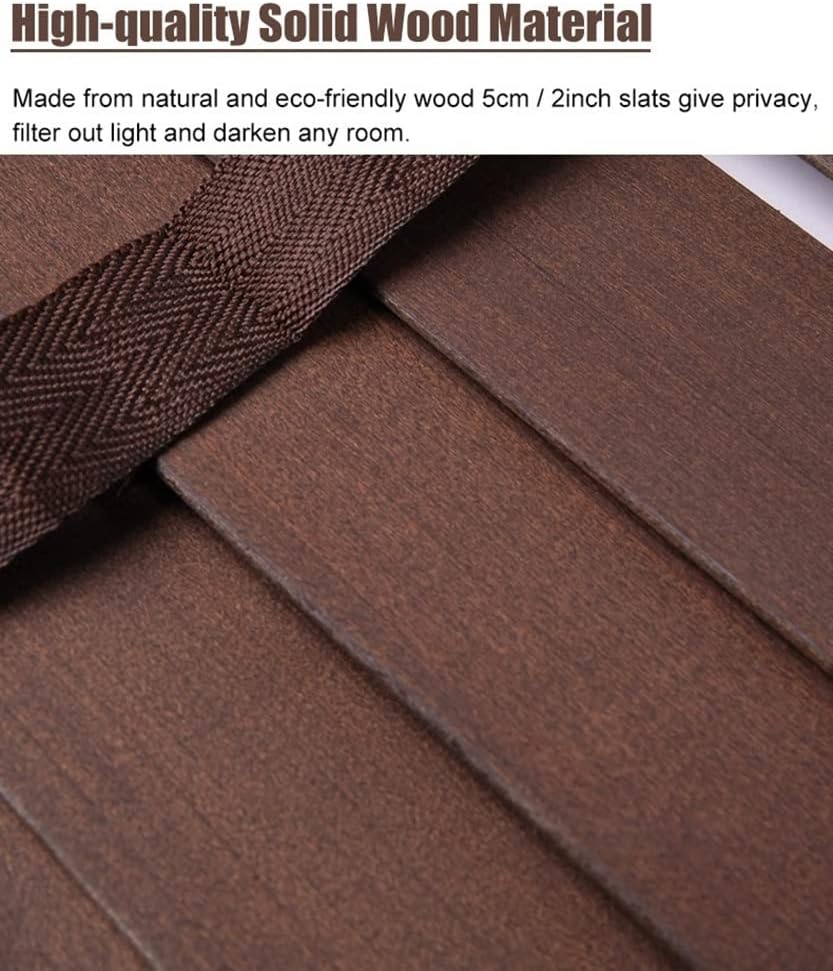 ブラインド ブラックウォールナット木製ベネチアンブラインド、180cm 170cm 160cm 140cm 120cm 100cm