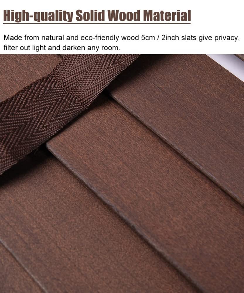 Veneziana Tende Veneziane in legno 180cm 160cm 140cm 120cm 100cm 80cm 60cm Larghezza, Nero Lamelle da 50mm Tende orizzontali per finestre per casa/camera da letto/cucina/ufficio ( Color : Black , Size