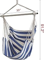 Vista 6 de ADVOKAIR Hamaca - Silla colgante grande, suave, cómoda, duradera, 2 asientos incluidos