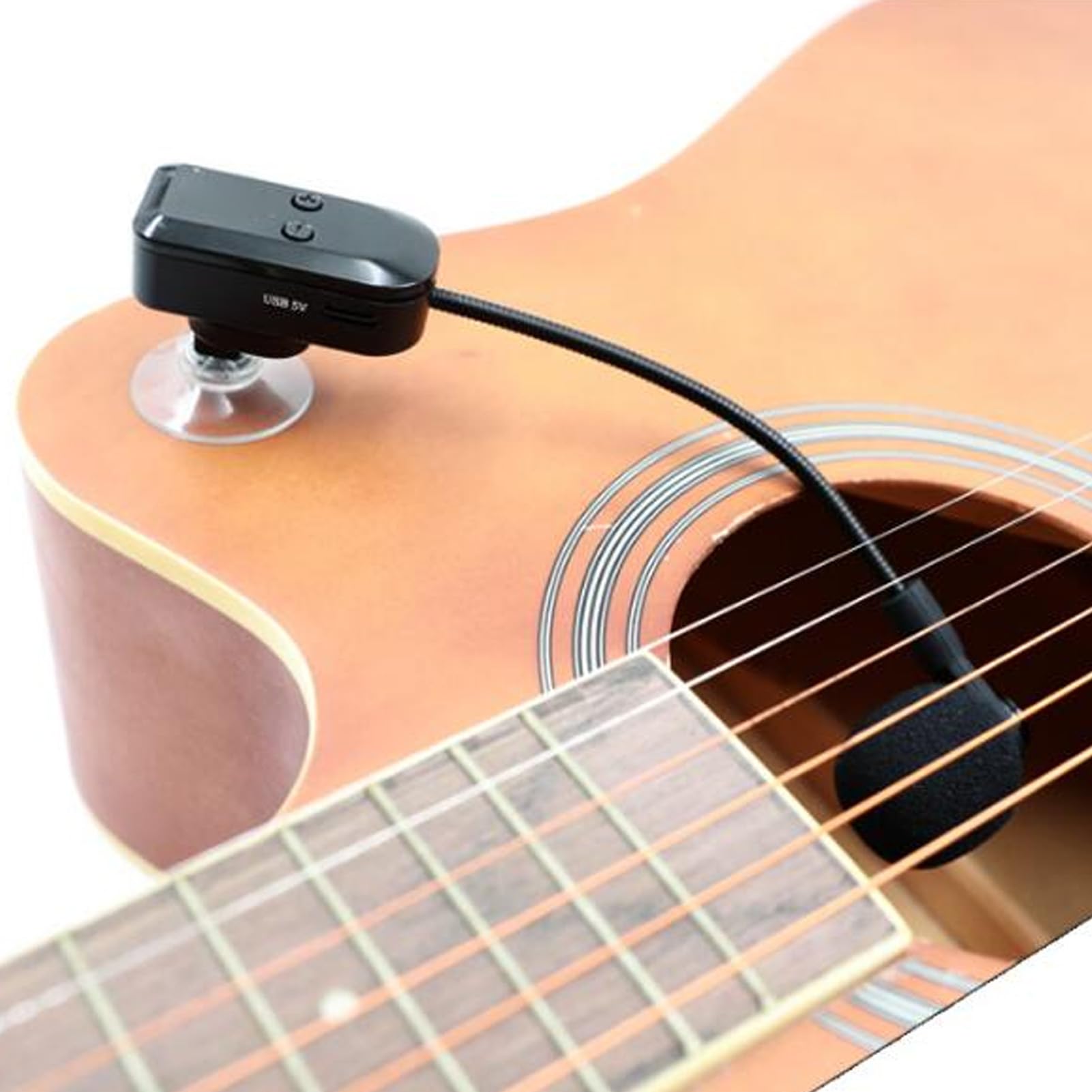 Wire less Saxophone Microphone System, Clip On Instrument Microphone Pickup System for Sax and Trumpet, 131ft Range, 2.4G Wire less Instruments Microphone Pickup System