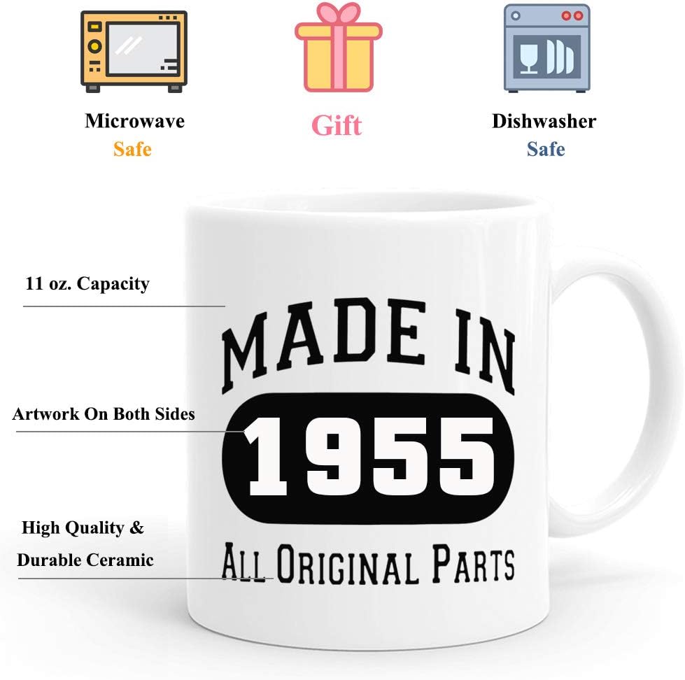 Amаzоn Crаzу 🔥 Dеаlѕ joey Made in 1955 All Original Parts Mug,65th Birthday Gifts for Men?Funny 1955 65 Year Old Birthday Gifts 11 oz Coffee Mugs for Him, Friend, Dad, Brother, Husband, Grandpa, Coworker