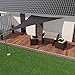 Produktbild IBIZSAIL Sonnensegel wasserabweisend Sonnenschutz für Garten Balkon aus PES dreieckig(gleichschenklig) - 400 x 350 x 350 cm - ANTHRAZIT (inkl. Spannseilen)