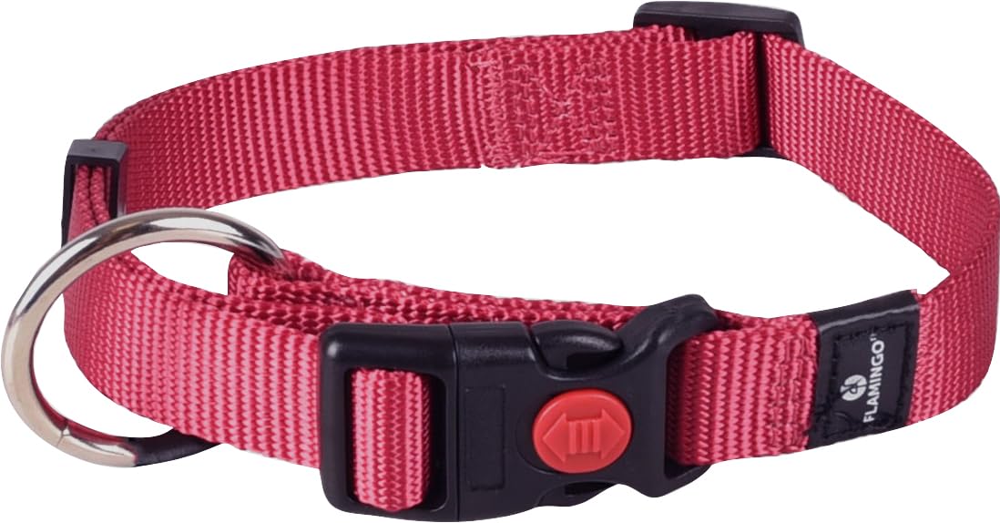 Dog Collar Ziggi Cherry red M 40-55cm 20mm