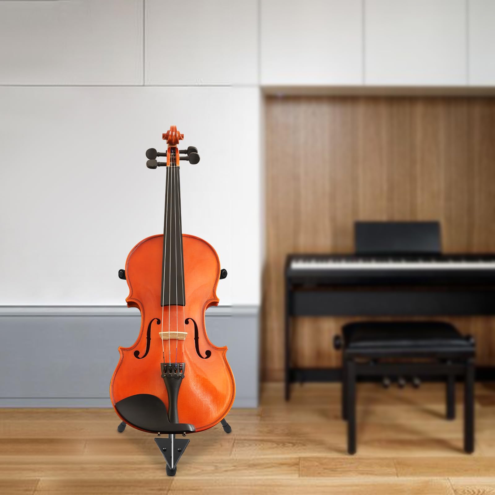 Soporte para violonchelo, soporte para violonchelo o contrabajo, plegable, estable, soporte para violonchelo, negro
