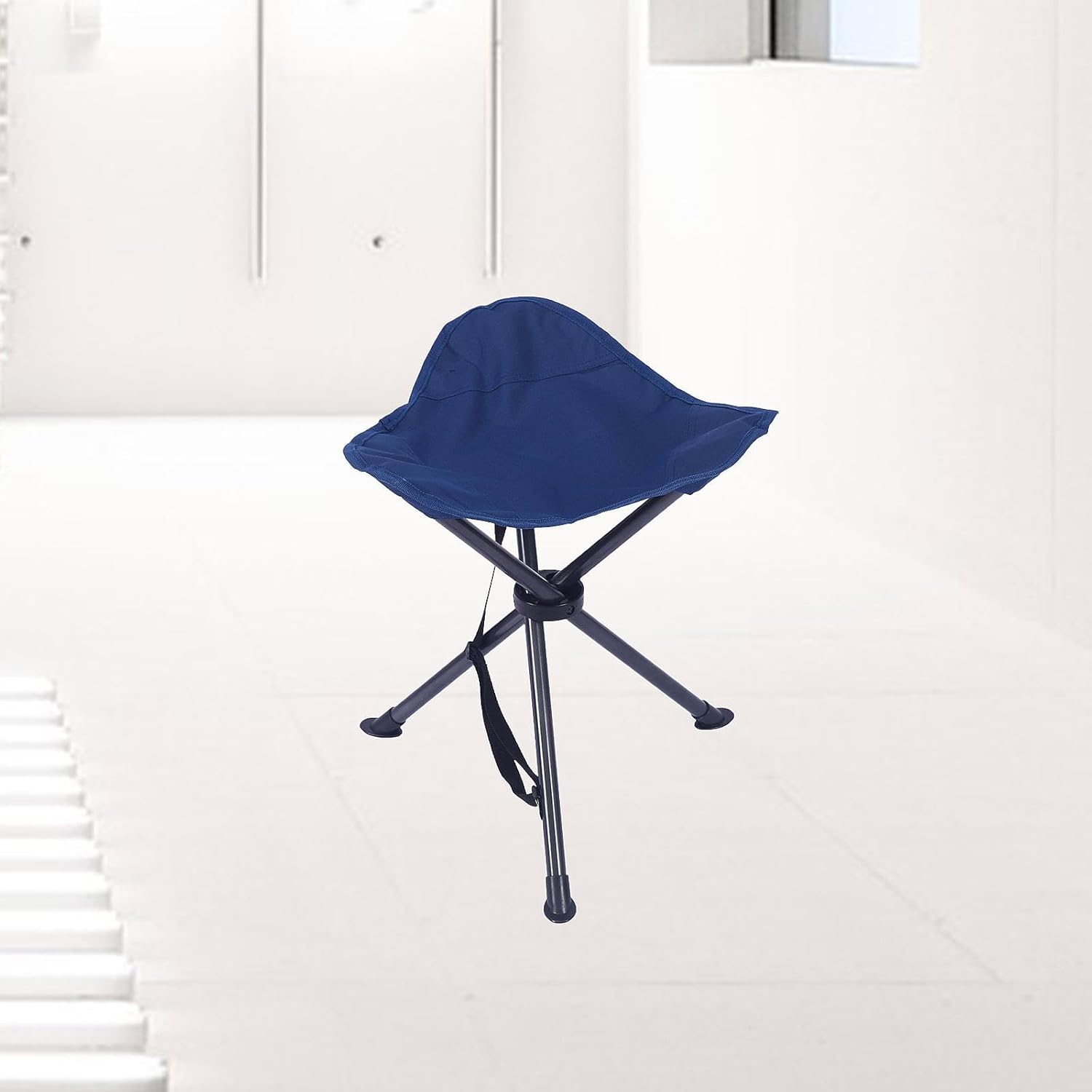 Folding Tripod Stool Camping Stool Camp Chairs Hunting Stool with Shoulder Strap for Fishing Concerts Travel Hunting Painting, Blue