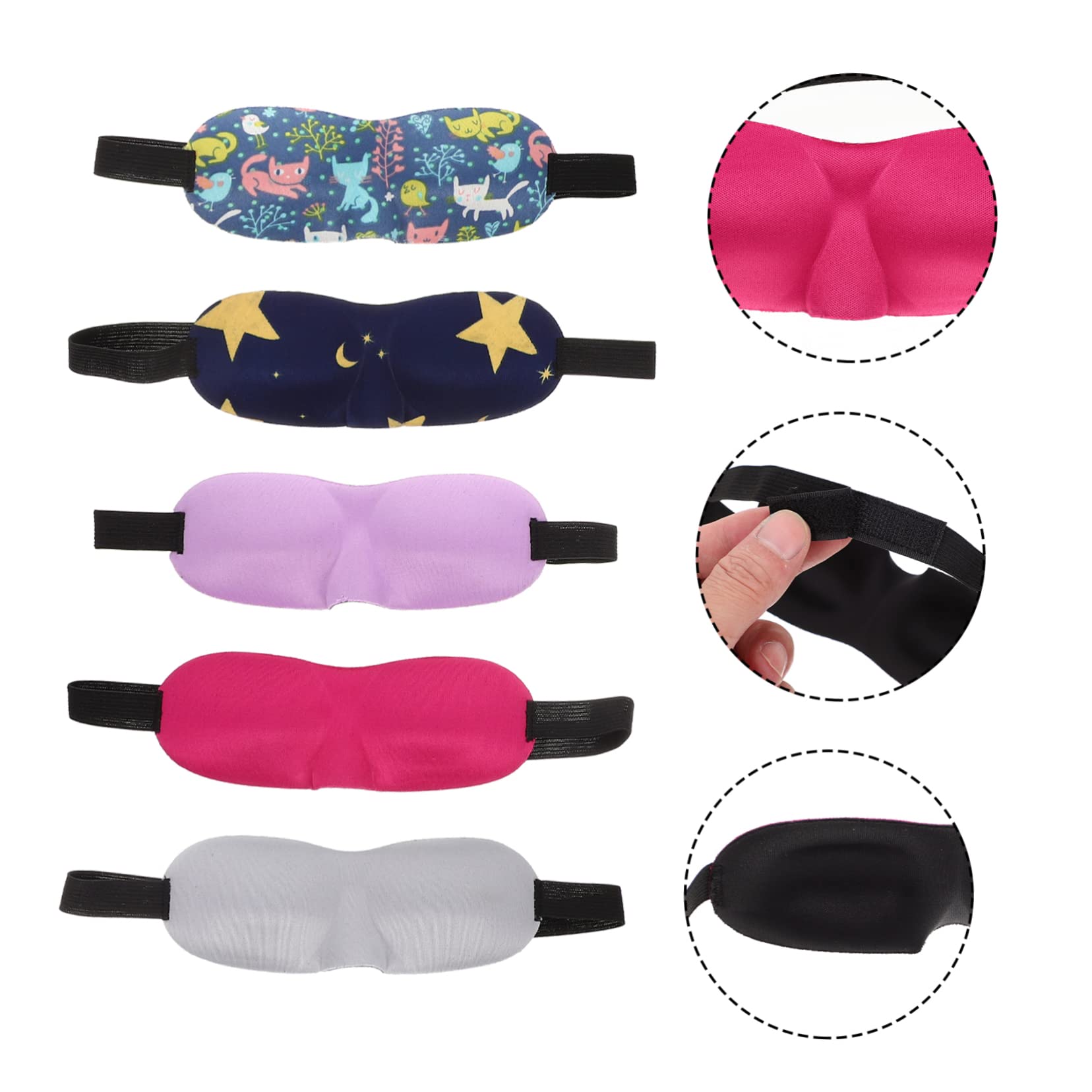 LALAFINA 25pièces Masques De Sommeil Garçon Fille Occultant Pour Siestes Maison Voyage Chat