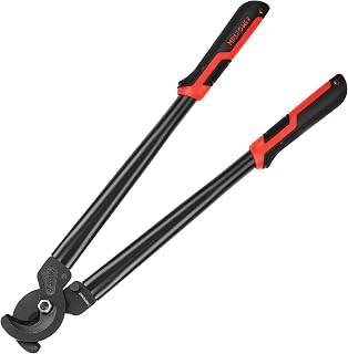 MAXPOWER 17-Inch Heavy Duty Cable Cutters for Copper, Aluminum & Comm Cables Up to 150mm² - Cr-Mo Blades, Ergonomic Grip
