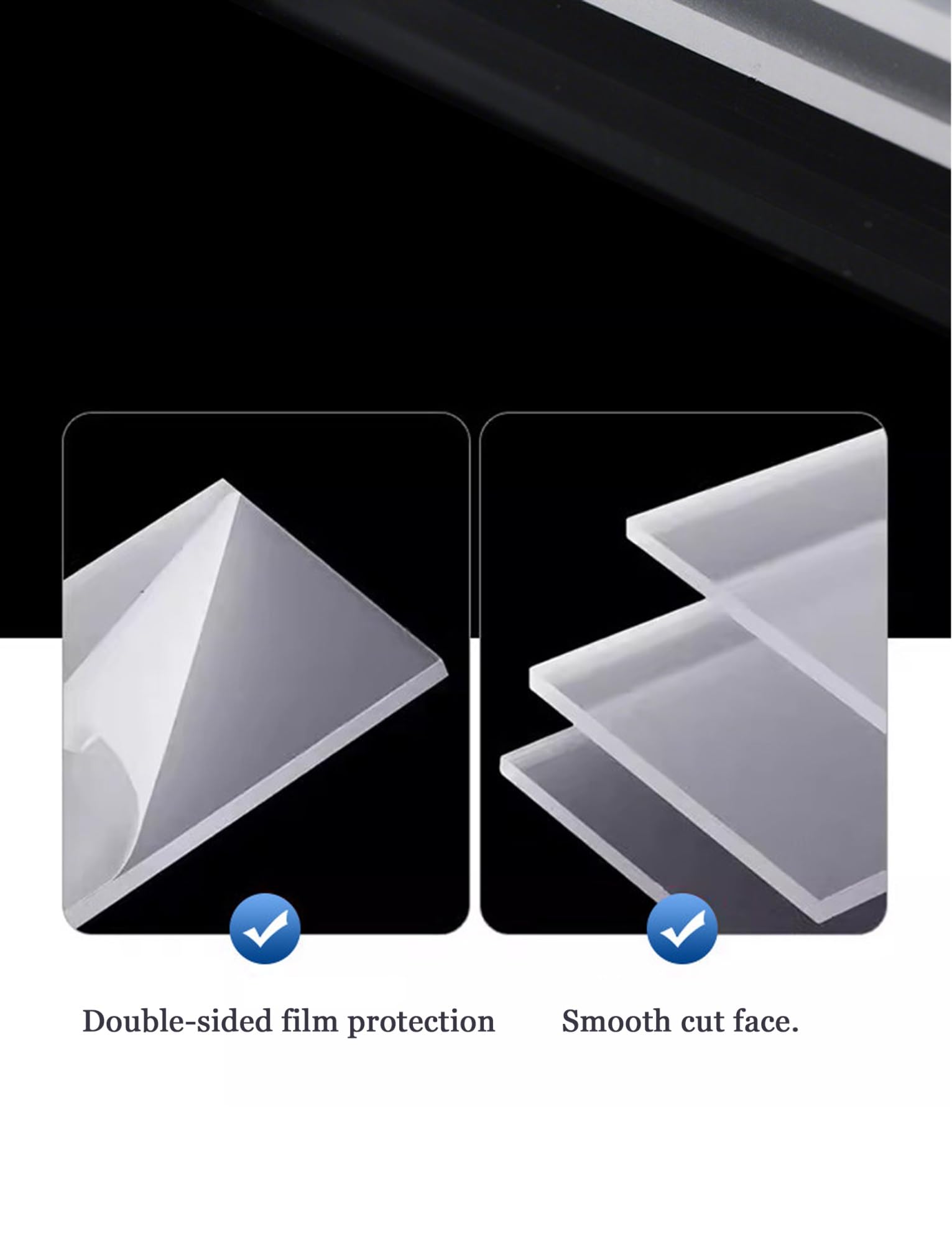 Foglio acrilico satinato, spesso plastica PMMA per display, progetti fai da te e segnaletica di lusso, doppio lato, diverse opzioni di spessore disponibili