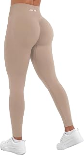 AUROLA Influence Women's Seamless Butt Lifting Workout Leggings | High Waist, Tummy Control, Scrunch, V Back, No Front Seam, Compression, Squat Proof, Gym Leggings, Yoga Pants