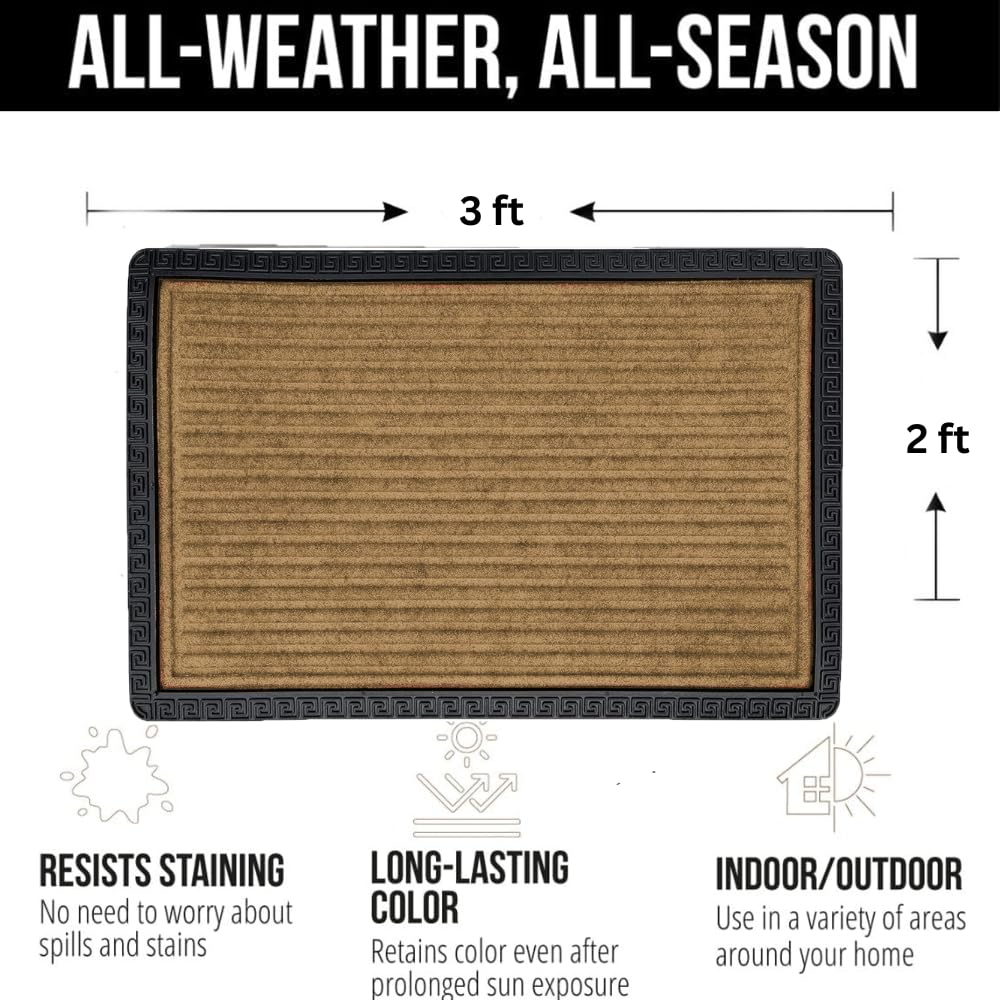 Ishro Home Premium Checkered Doormat - Anti-Skid & Waterproof -2 Ishro Home Premium Checkered Doormat - Anti-Skid & Waterproof -2