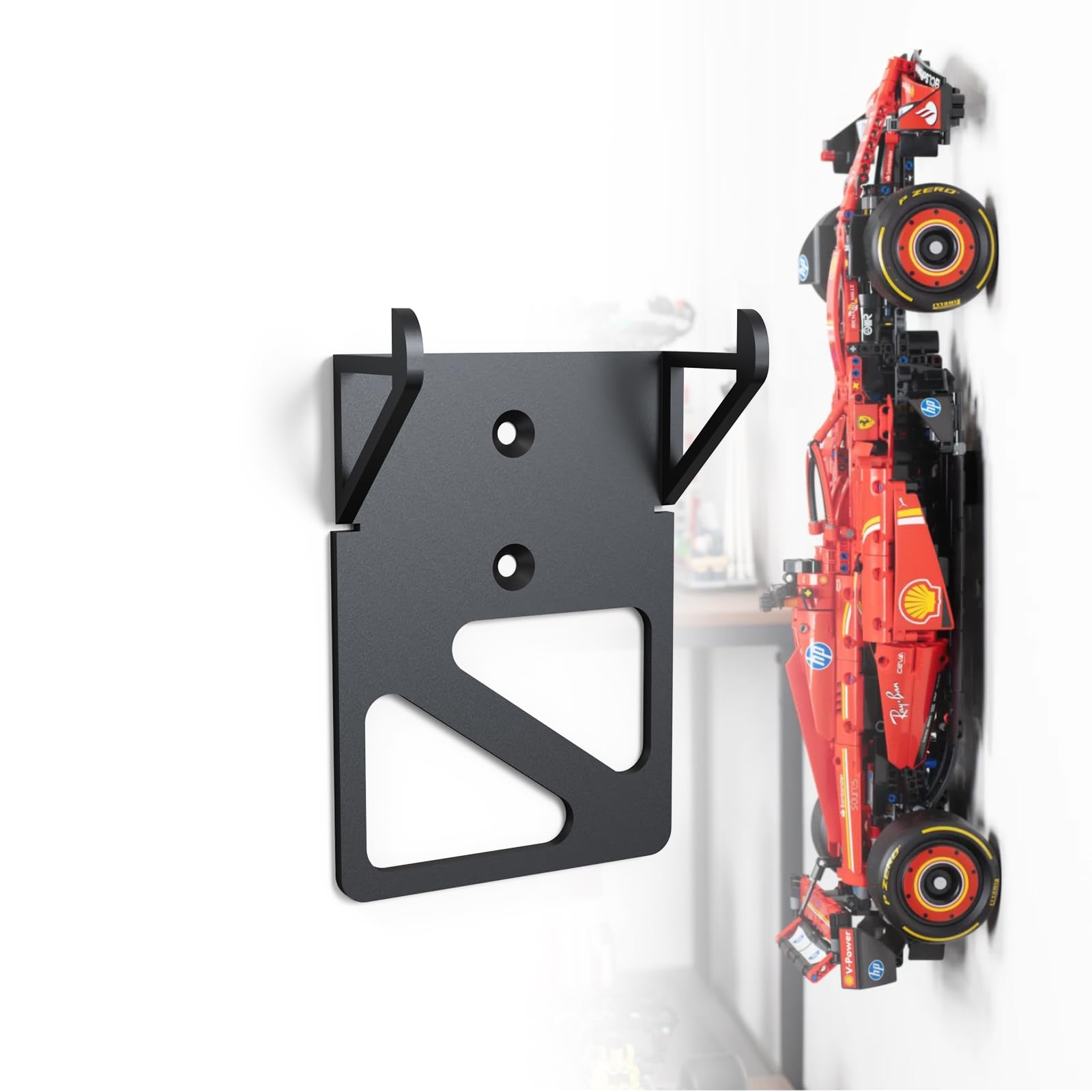 Wall Mount Compatible with Lego Technic Ferrari SF-24 F1 (42207), Aluminium Alloy Vertical Holder for Safely Presenting Your Car, Car Kit Does Not Include