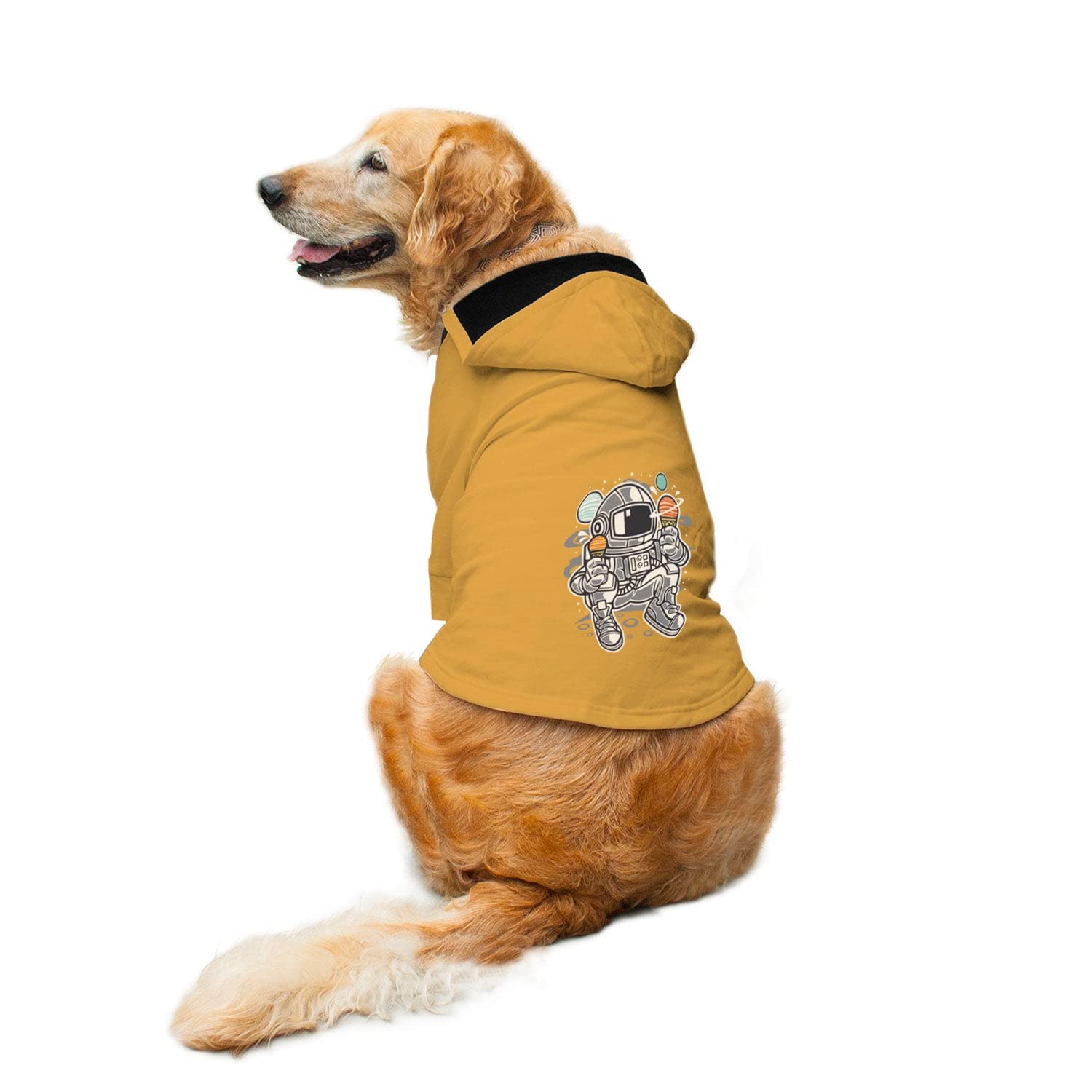 Ruse Astronaut Ice Cream Printed Full Sleeves Dog Autumn Winter Hoodie Jacket/Apparel/Clothes/Jackets Gift for Dogs.Yellow/XX-Large (Full Grown Saint Bernard, Great Dane etc.) (B09HMVSRQH) Amazon Price History, Amazon Price Tracker