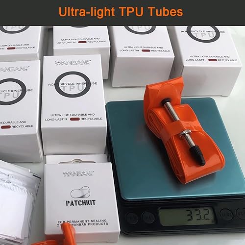 Miniatura 3 de Paquete de 24 tubos interiores ultraligeros 700x 18-32c con válvulas de metal Presta de 2.362 in3.150 in