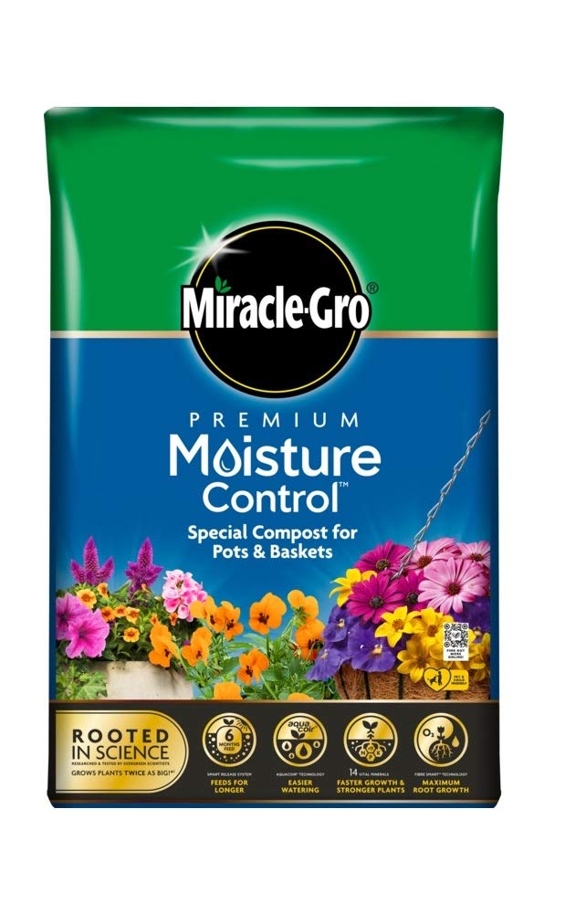 Miracle-GroMoisture Control Enriched Compost Miracle Gro Pots Baskets 40L