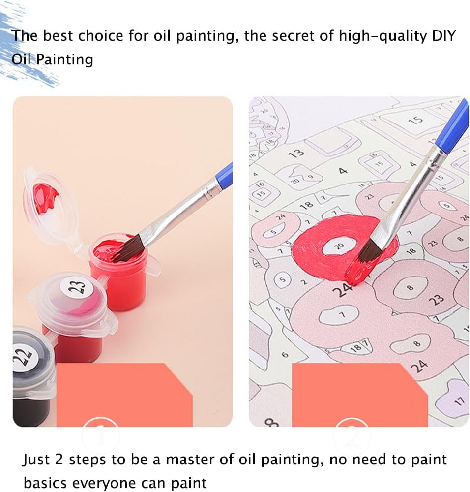 BERYART Paint by Numbers for Kids & Adults & Beginner, DIY Oil Painting Gift Kits 16 x 20 inch Canvas - Purple Tree (Without Frame)