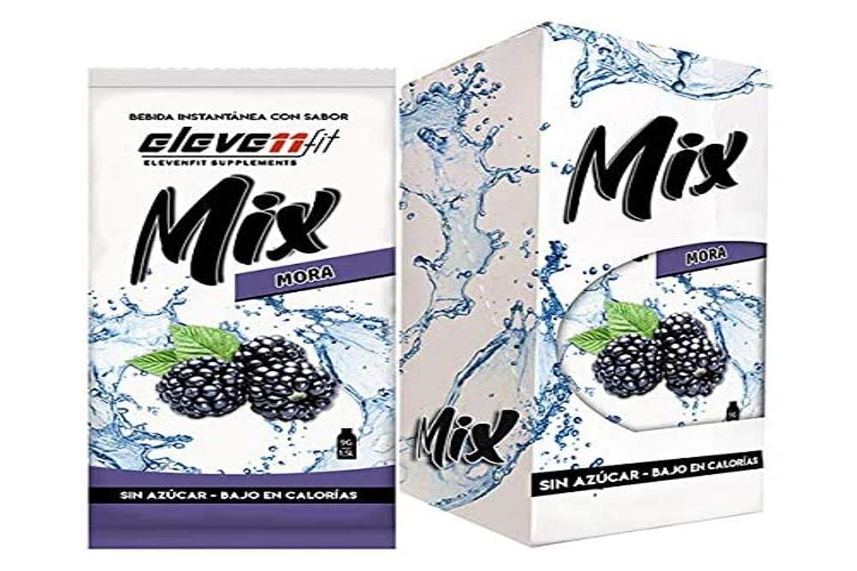 Eleven Fit Mix Instantáneo Sabor Sandia | Prepara 1.5L de Bebida Saludable, Sin Azúcar y Baja en Calorías | Ideal para Mezclar con Agua y Mejorar tu Dieta | Caja de 24 Sobres