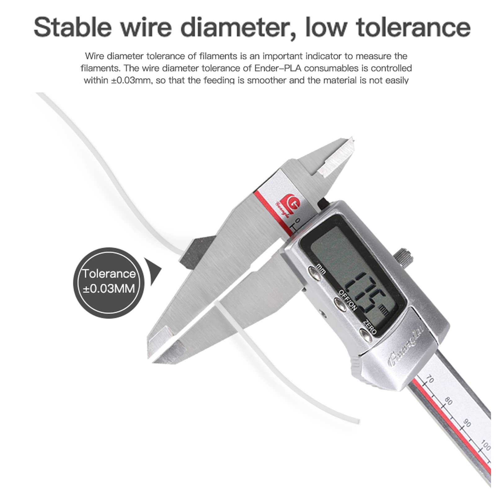 Creality Filamento PLA 1.75mm per Stampante 3D e Penne 3D Precisione Dimensionale +/- 0.02mm Neatly Wound Stampanti 3D FDM Bobina da 1kg (2.2 Libbre) (Rosso)