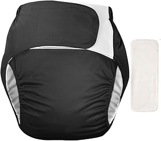 WEEOATAR Unisex Reusable Adult Cloth Diaper,Washable Swim Nappies,Adjustable Incontinence Pocket Diaper with Magic Stickers,Protective