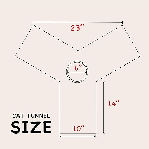 Vista 31 de Tempcore - Túnel para gatos con forma de tubo plegable de 3 vías, para interiores, juguete con forma de bola para mirar, para gato, cachorro, Moneda