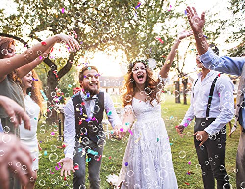 Bubble Machine With 3 Led Lights Remote Control, 8000+ Bubbles Per Minute For Kids Birthday Party Indoor Outdoor, Led Screen Operation, Adjustable Speed, Powered By Plug-In Or Battery (Not Included) #TOP5