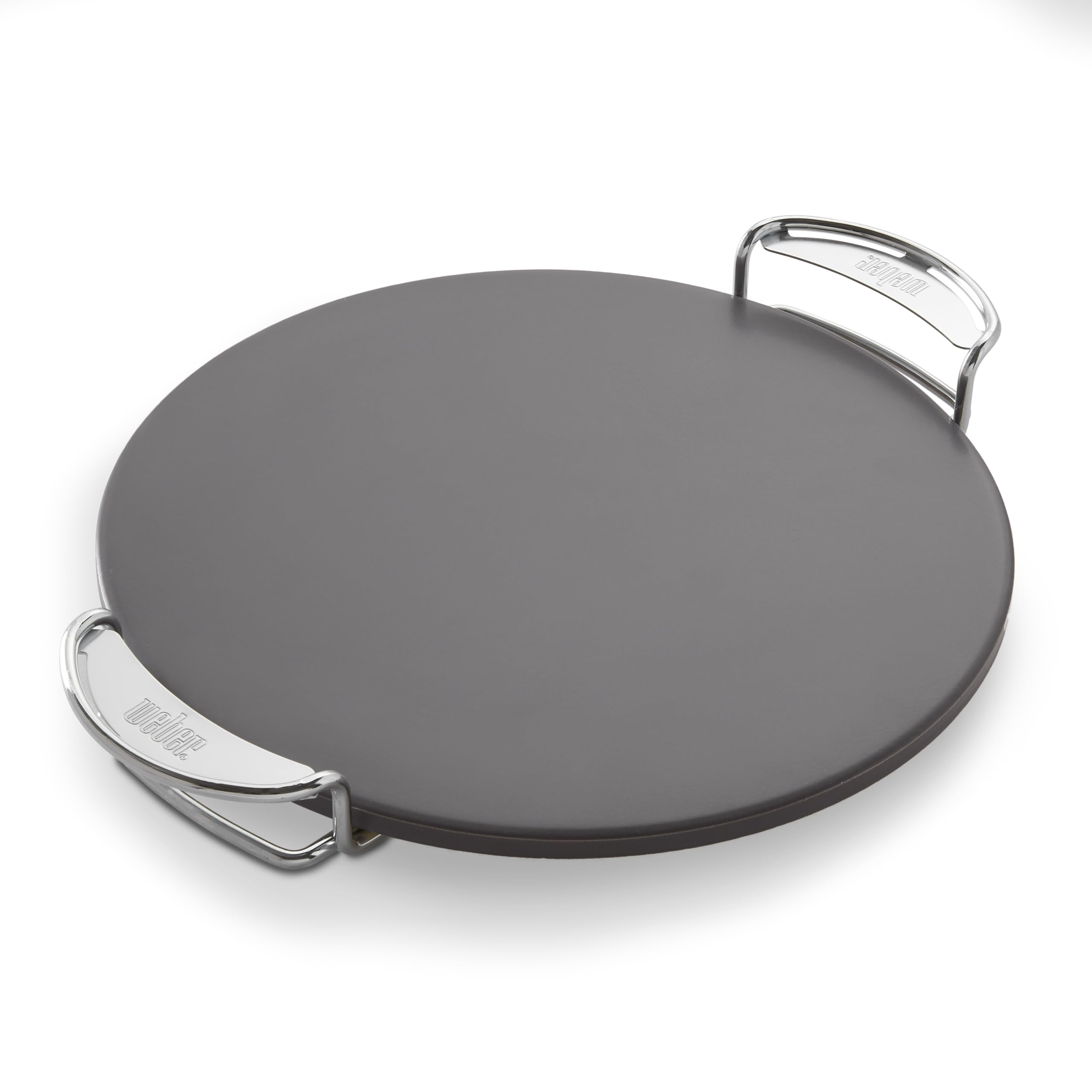 Weber Crafted Glasierter Pizzastein - hitzebeständig, speichert Wärme gleichmäßig, für knusprige Pizzaböden und einfache Reinigung – Creme (8861)