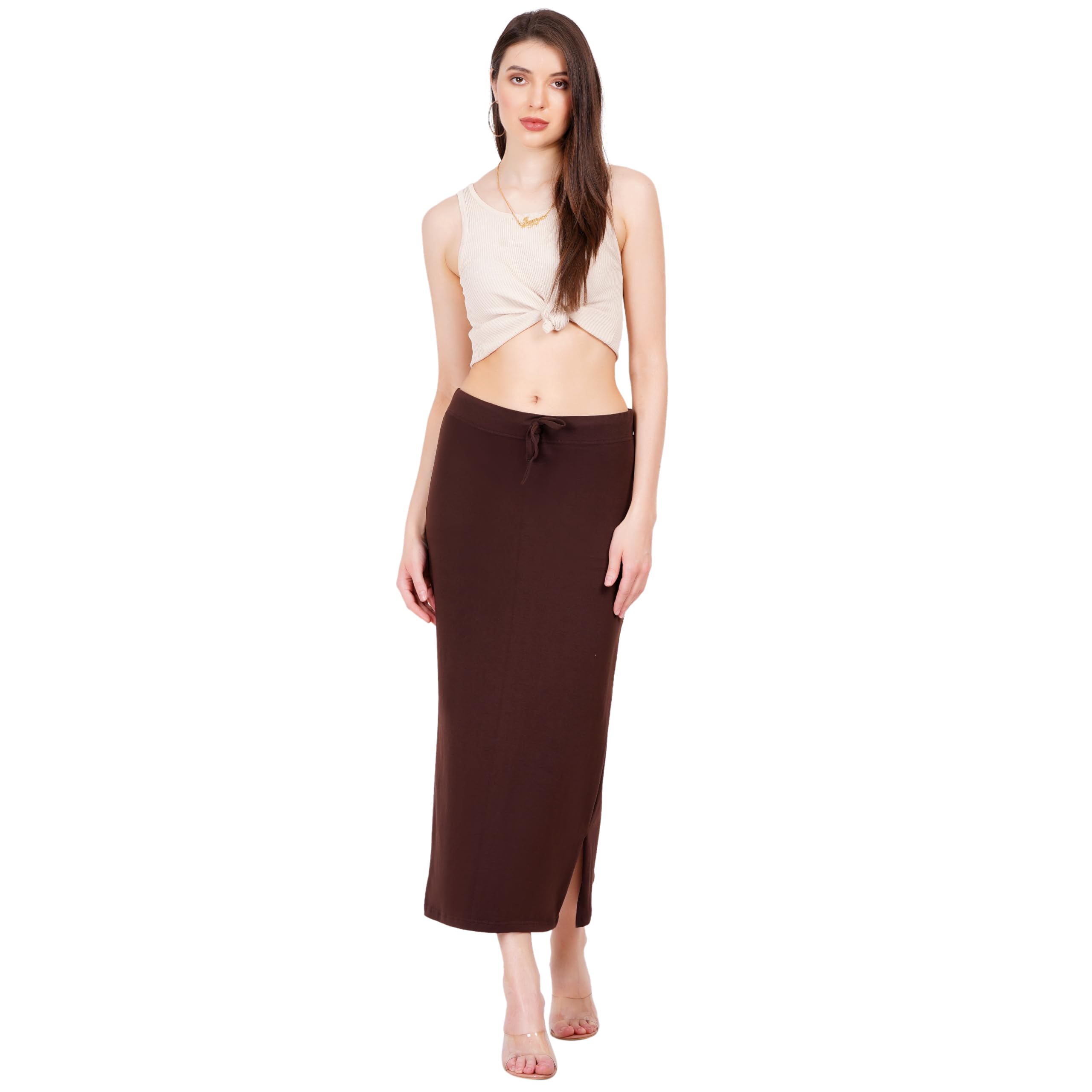 Saree Shapewear for Women Petticoat/Peticote with Side Slit-image-40