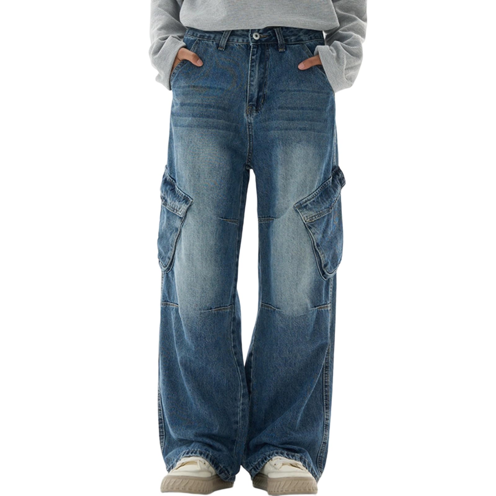 Generico Pantaloni Tuta Uomo, Pantalone Uomo Leggero,Jeans Classici in Denim con vestibilità Affusolata e Tessuto Elasticizzato per Abbigliamento Casual Moderno e Comodo