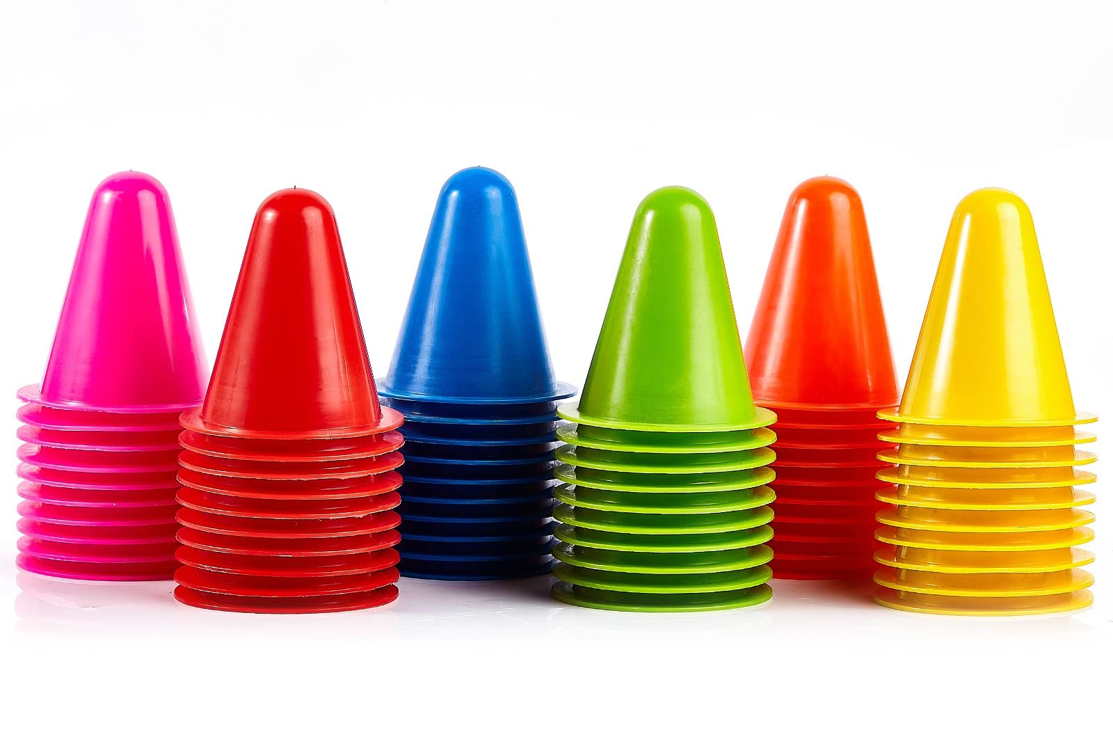 Mini Agility Cones for Kids Sports,Indoor Outdoor Training (3 inch,6 Colors, Pack of 60)