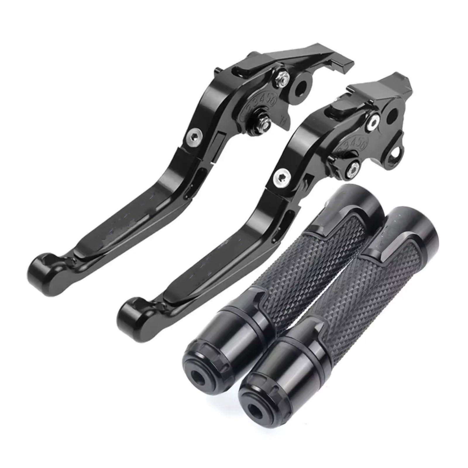 Naojino Black Brake Clutch Levers Compatible With Suzuki For Hayabusa For Gsxr1300 For Gsx1300r 1999-2007 2006 2005 Motorcycle Adjustable Brake Clutch Levers Handlebar Grips(Black)