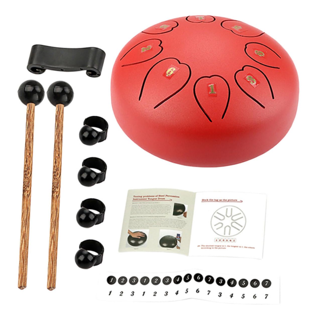 Abaodam Ethereal Metal Tongue Drum Pentatonic Steel Hand Drum for Drumming Circles Beginner Percussion Instrument