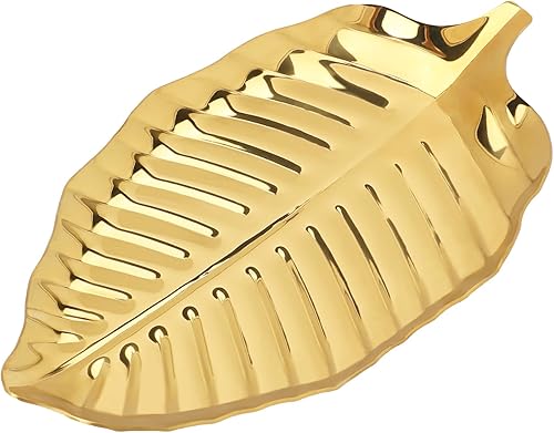 Soporte de cuchara dorado para encimera de cocina, soporte de cuchara de hoja dorada de 6.7 pulgadas para estufa, estante de cuchara de cocina de