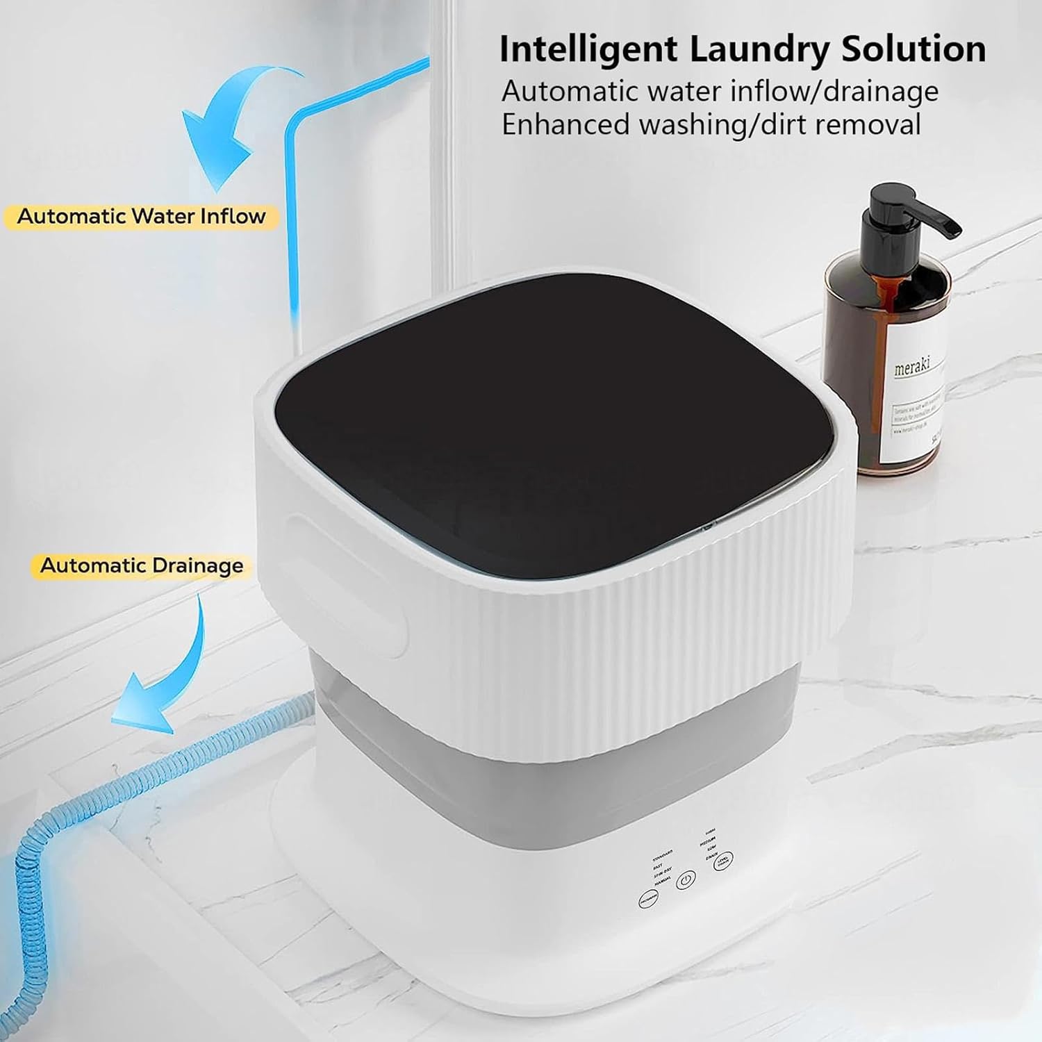 Lavatrice Pieghevole: Soluzione Intelligente e Silenziosa per Famiglie e Dormitori!