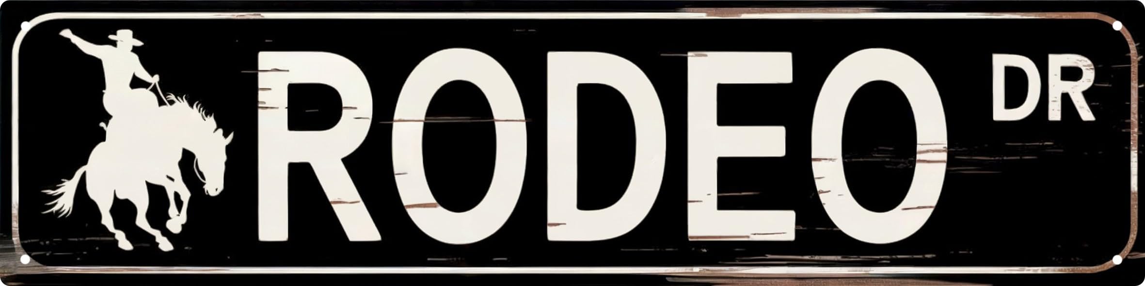 Rodeo Dr Metal Tin Sign 4x16 in Vintage Plaque For Home Restaurant Bar Cafe Garage Gift for Lovers Decor โ image 1